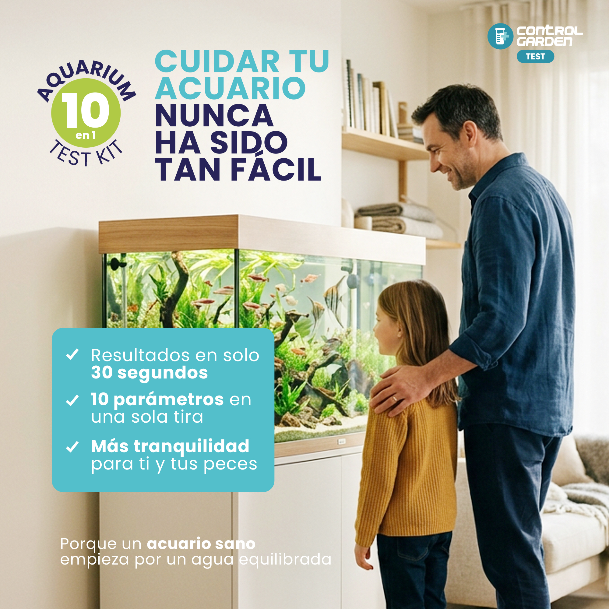 Kit de 160 Tiras Reactivas para Acuario 10 en 1 de Control Garden · foto 4