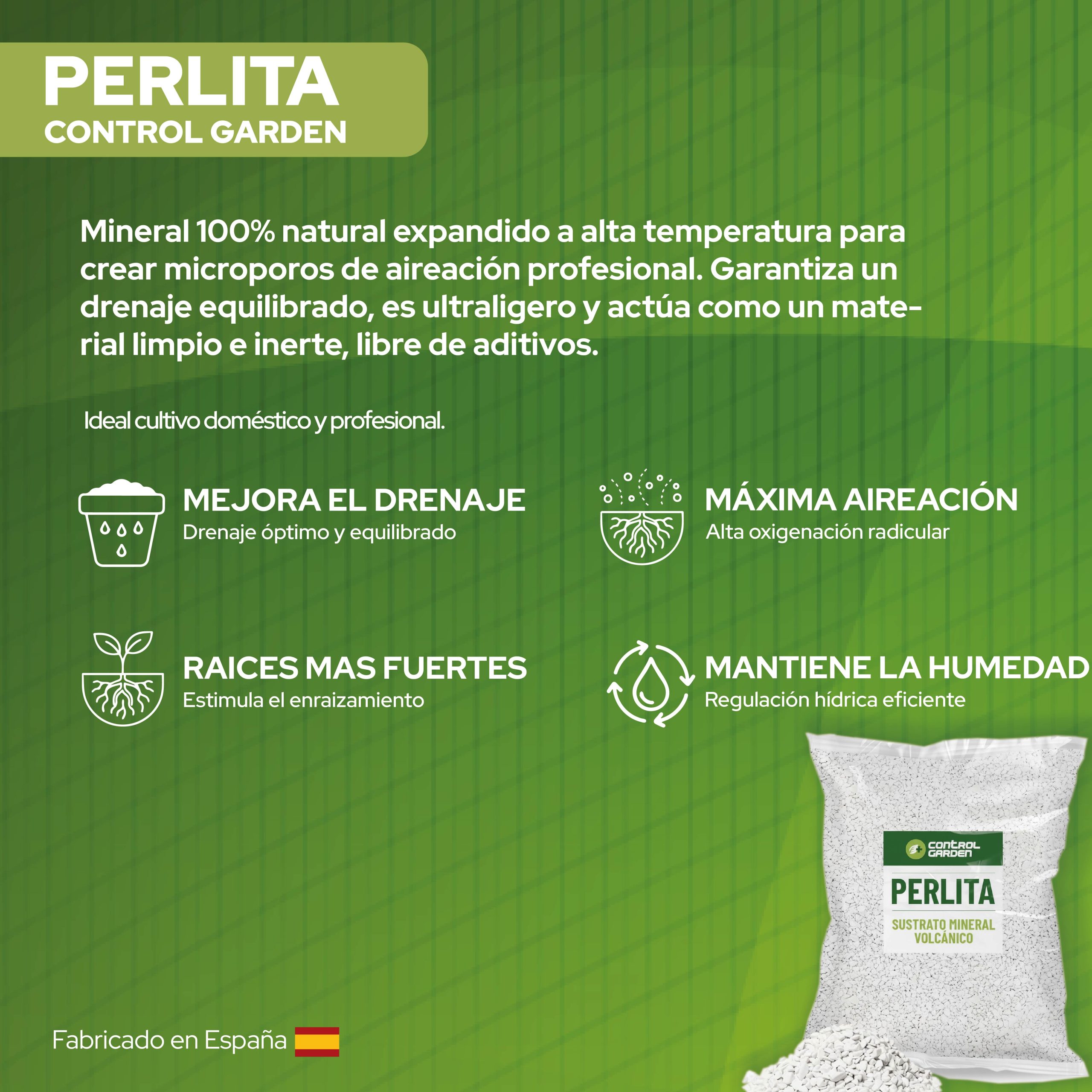 Perlita 125 L de Control Garden para mejorar el sustrato de cultivos · foto 5