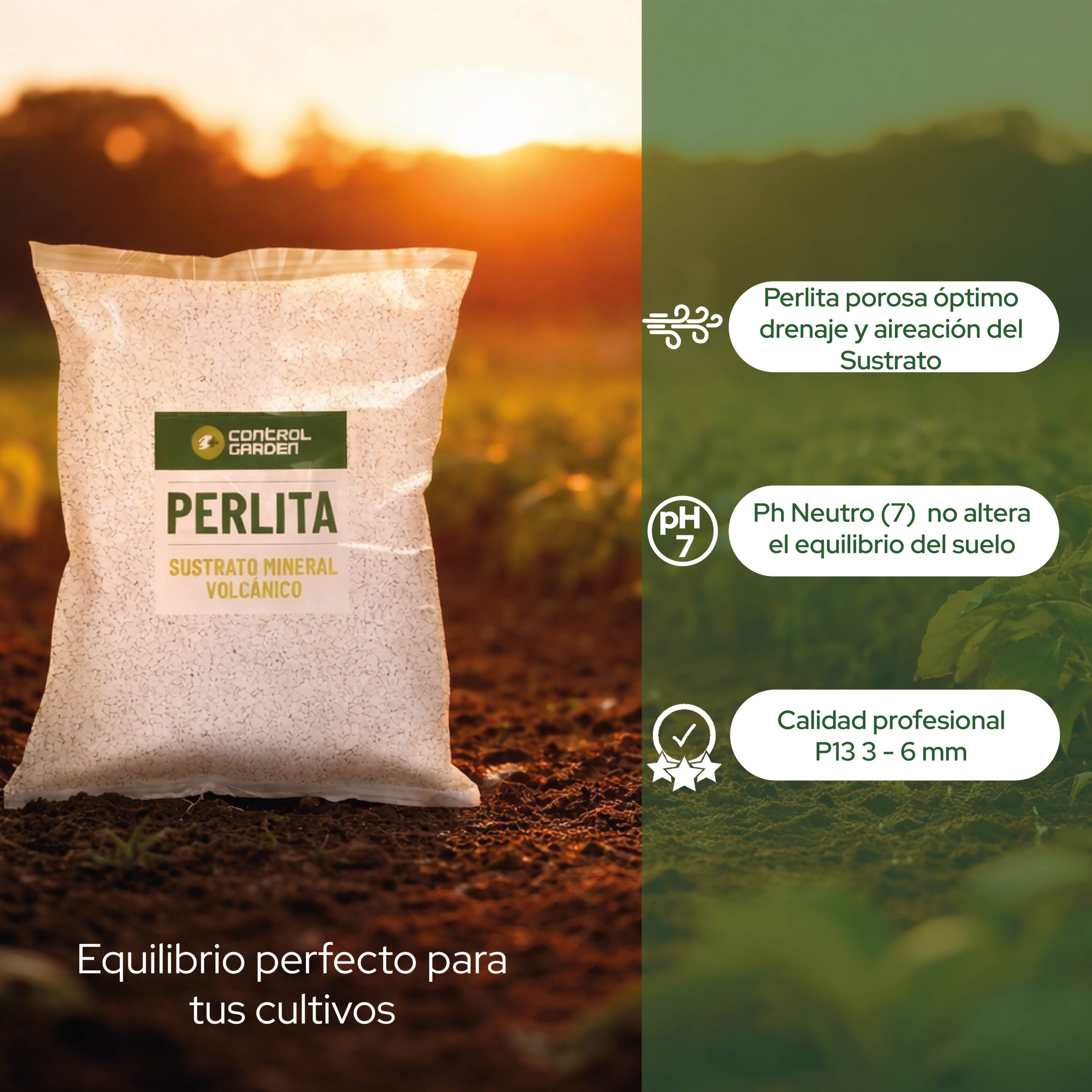 Perlita 20L de Control Garden para mejorar el sustrato de plantas · foto 5