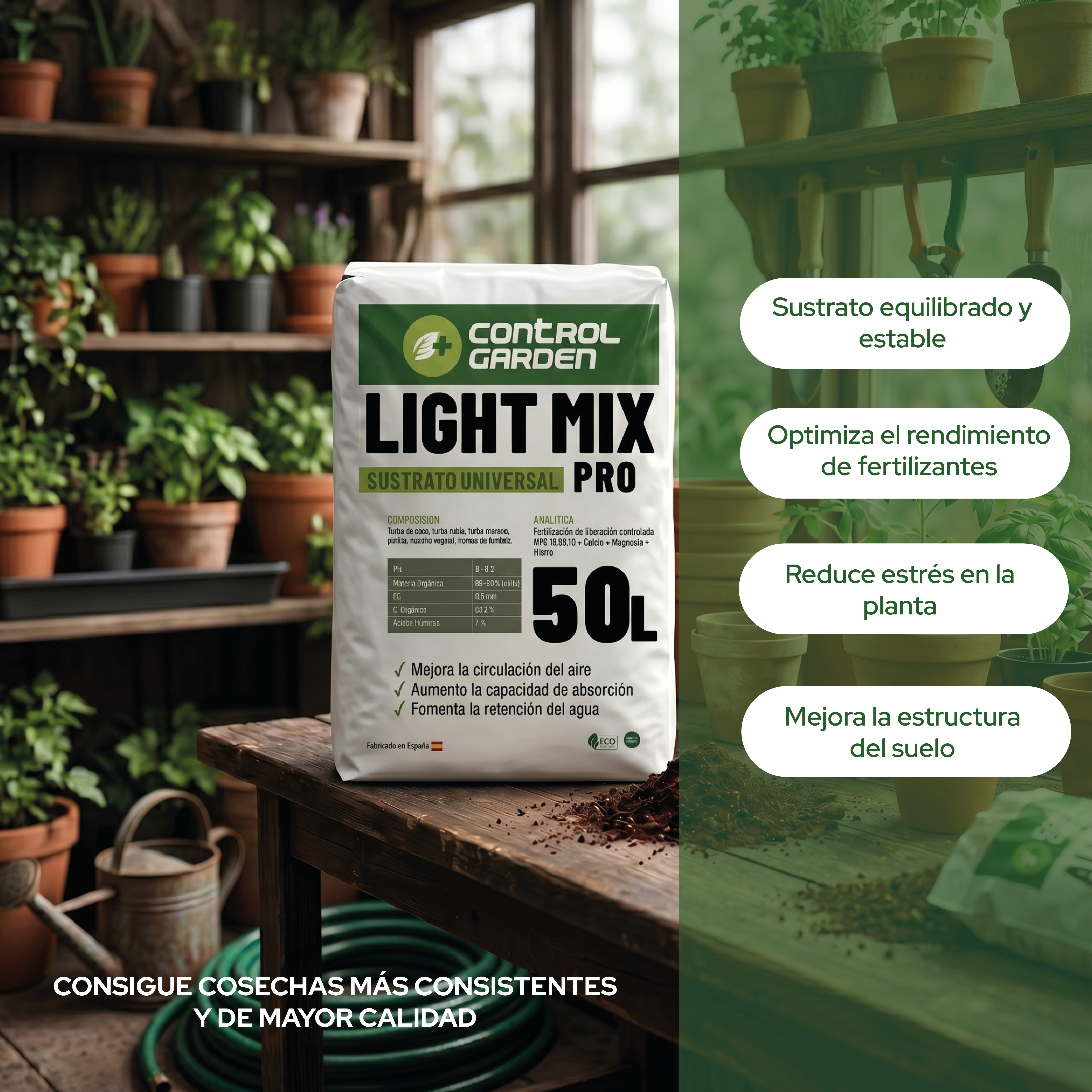 Sustrato Light Mix 50 L para cultivo de plantas · foto 7