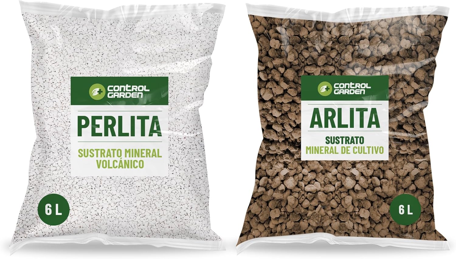 Arlita 6L + Perlit 6L · Pack mit 2 Einheiten für Innen- und Außenpflanzen