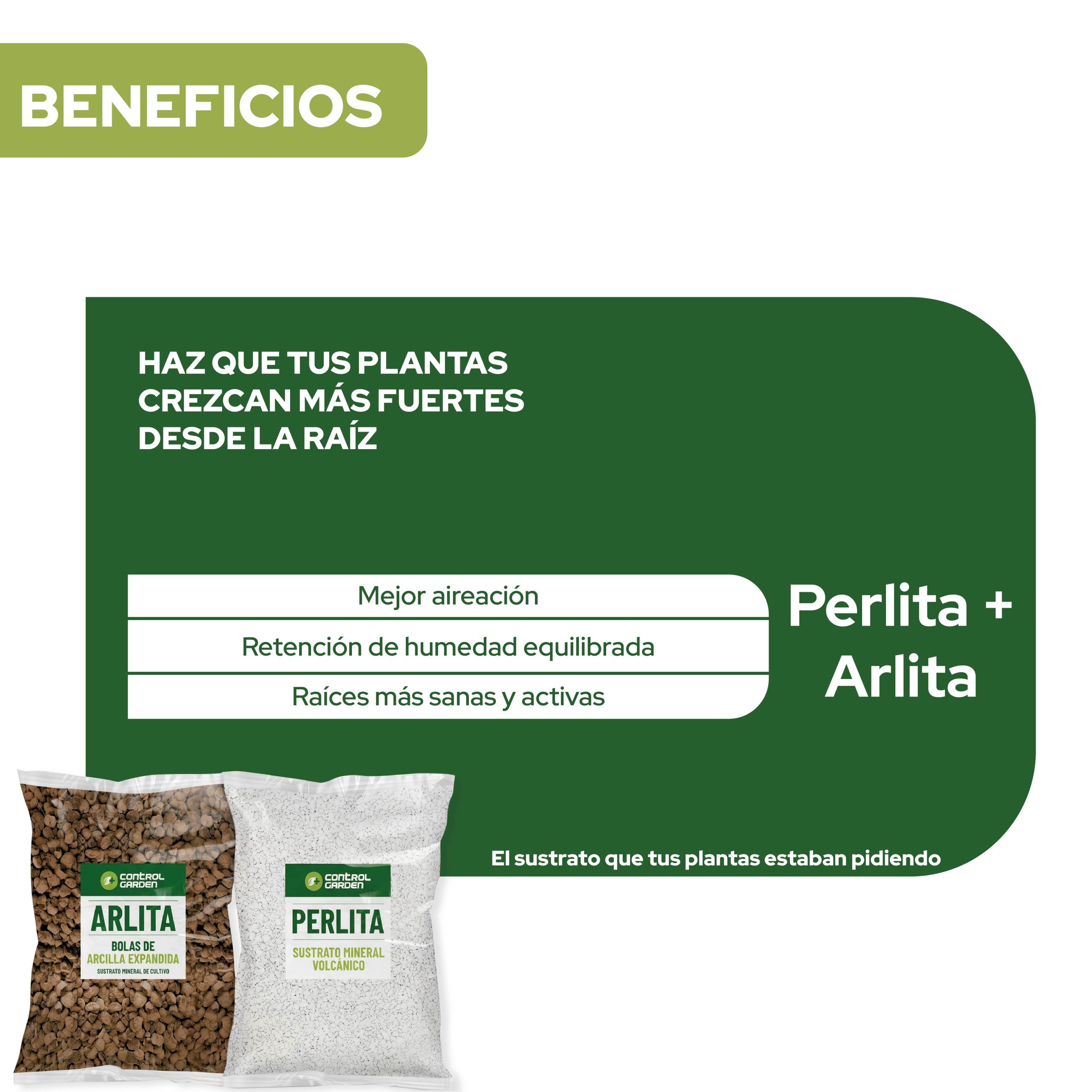 Pack de sustrato Arlita y perlita 6L para jardinería · foto 2