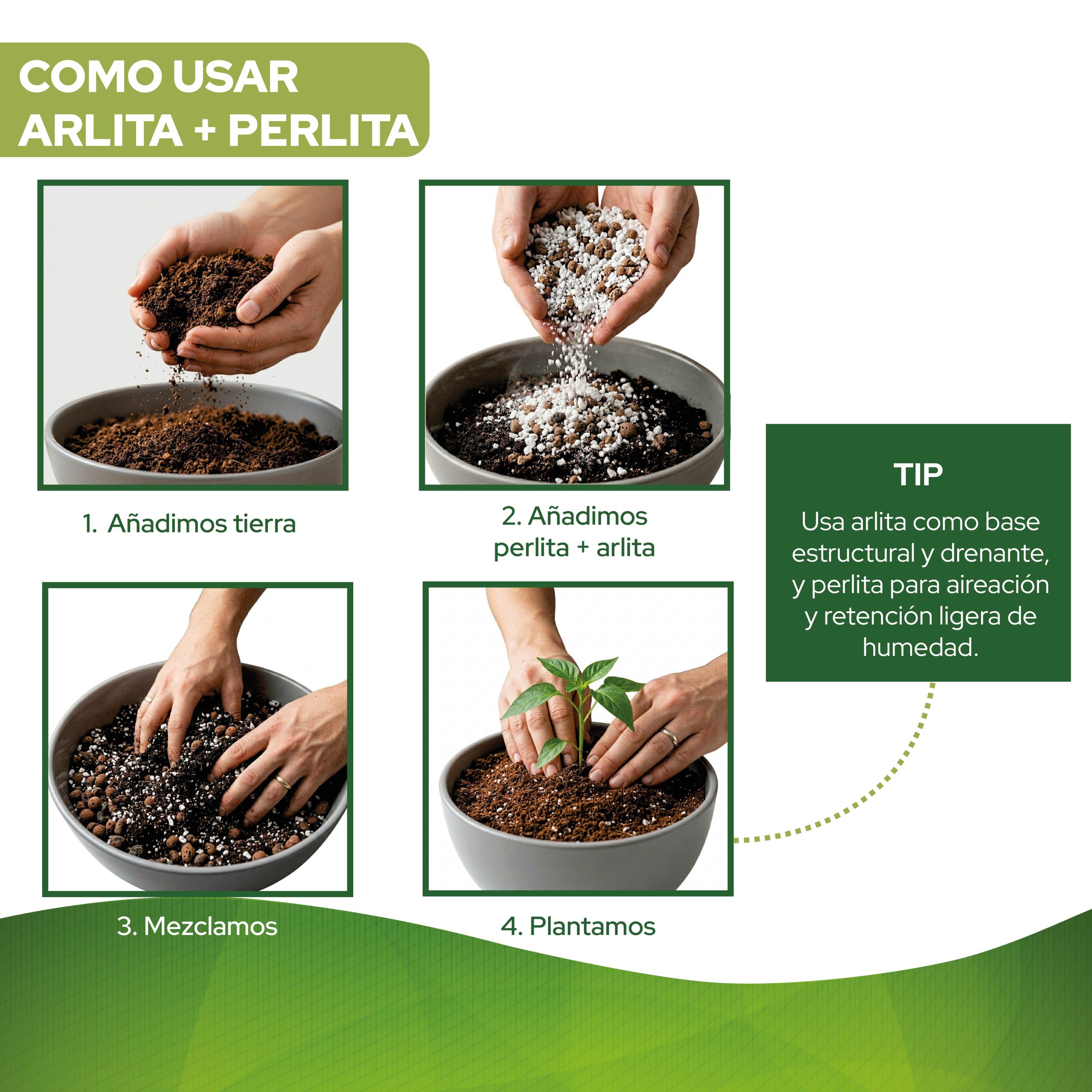 Pack de sustrato Arlita y perlita 6L para jardinería · foto 5