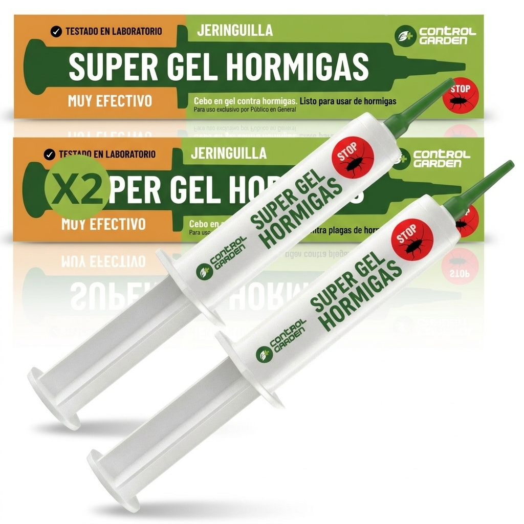 Ameisen-Gel-Spritze 10 g · Pack mit 2 Einheiten zur Bekämpfung von Ameisen im Innen- und Außenbereich