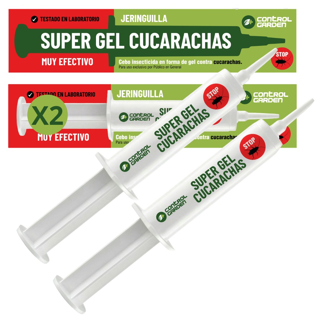 Super Gel Spritze für Kakerlaken 10g · Pack mit 2 Einheiten · Leistungsstarkes Insektizid zur vollständigen Beseitigung