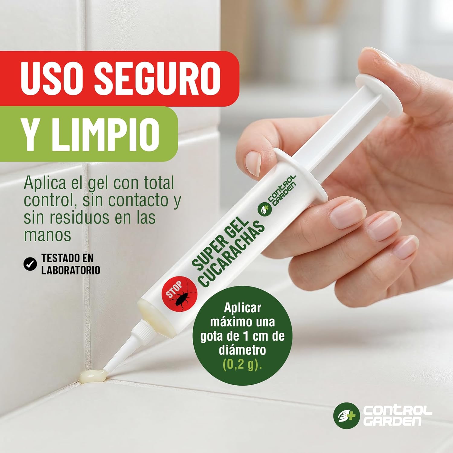 Super Gel Cucarachas en jeringuilla de 10g para eliminar plagas · foto 6