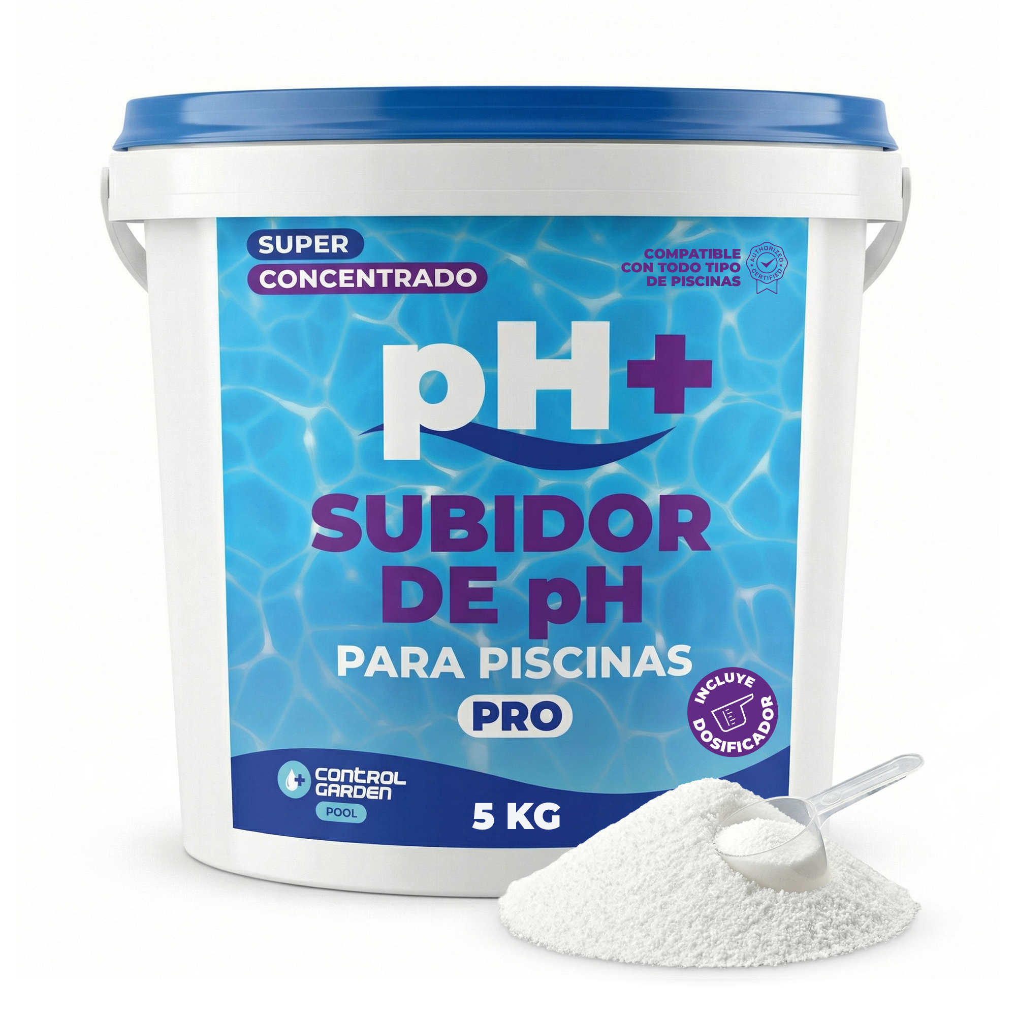 pH+ Granulate für Pools 5 kg · Fester pH-Erhöher