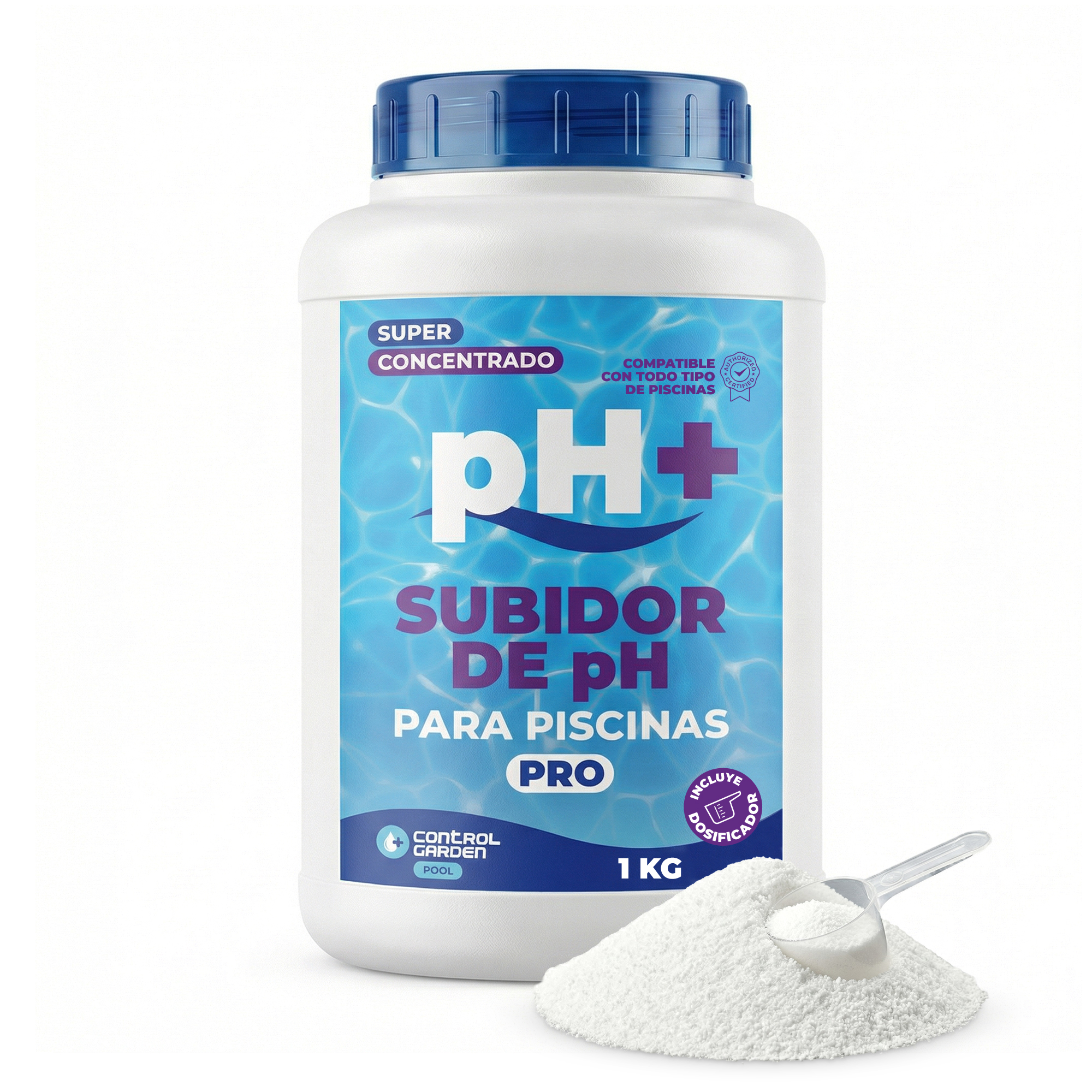 Granuliertes Additiv für Pools pH+ 1 kg · Solide pH-Verbesserung
