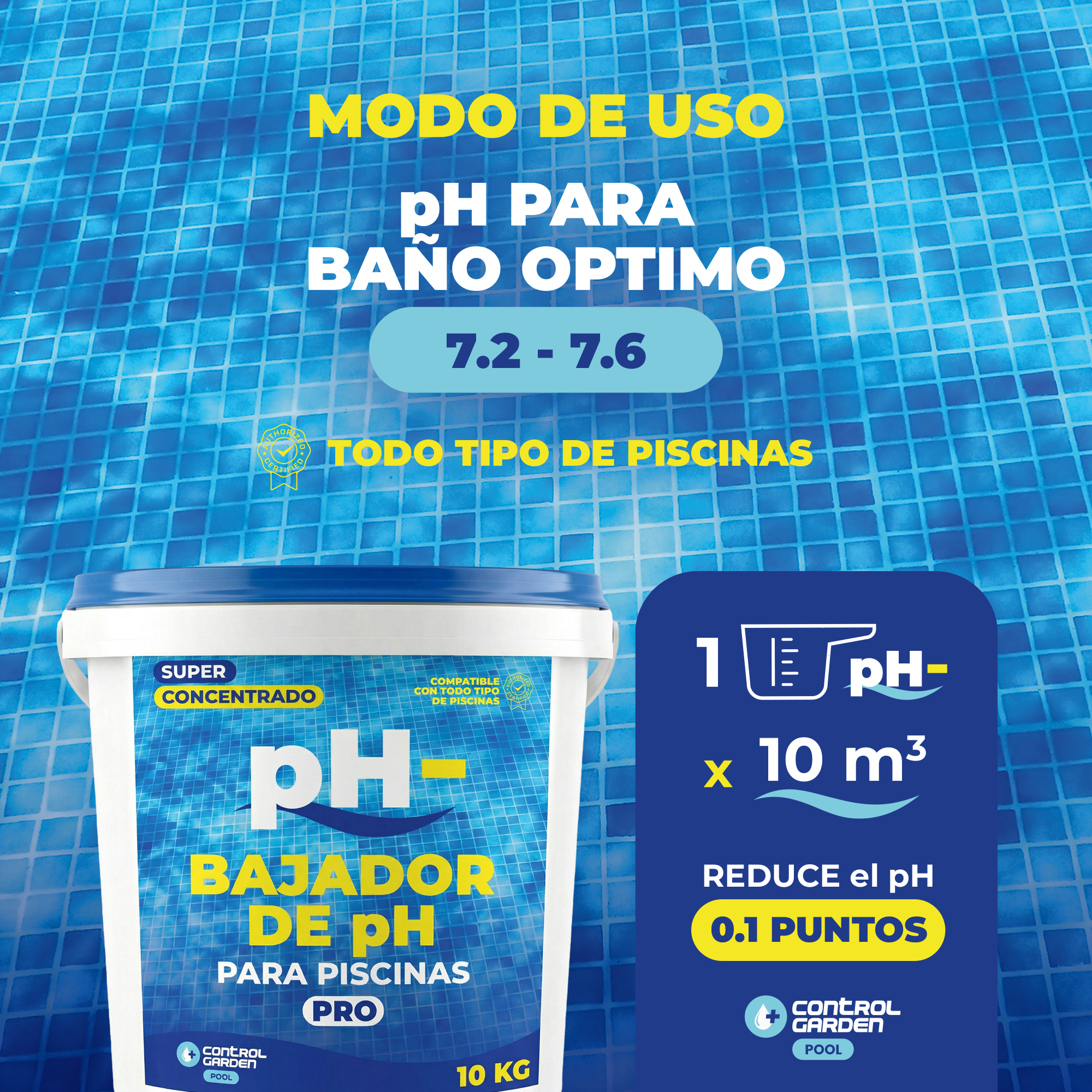 Bajador de pH Sólido Control Garden 10 kg para piscinas · foto 6
