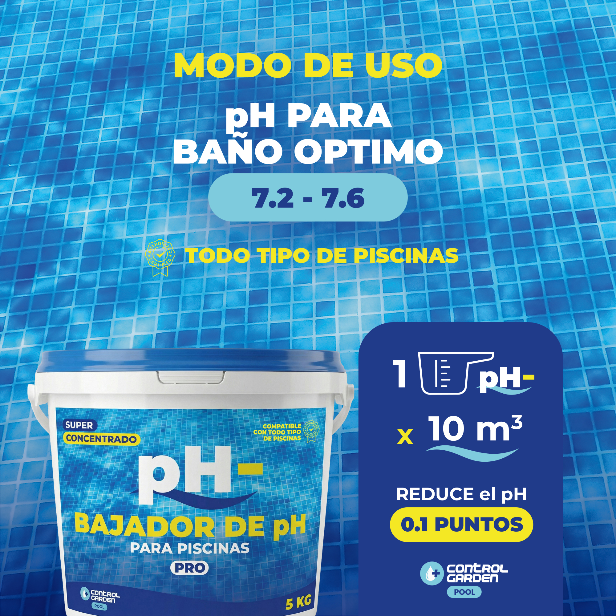 Bajador de pH Sólido Control Garden 5 kg para piscinas · foto 6