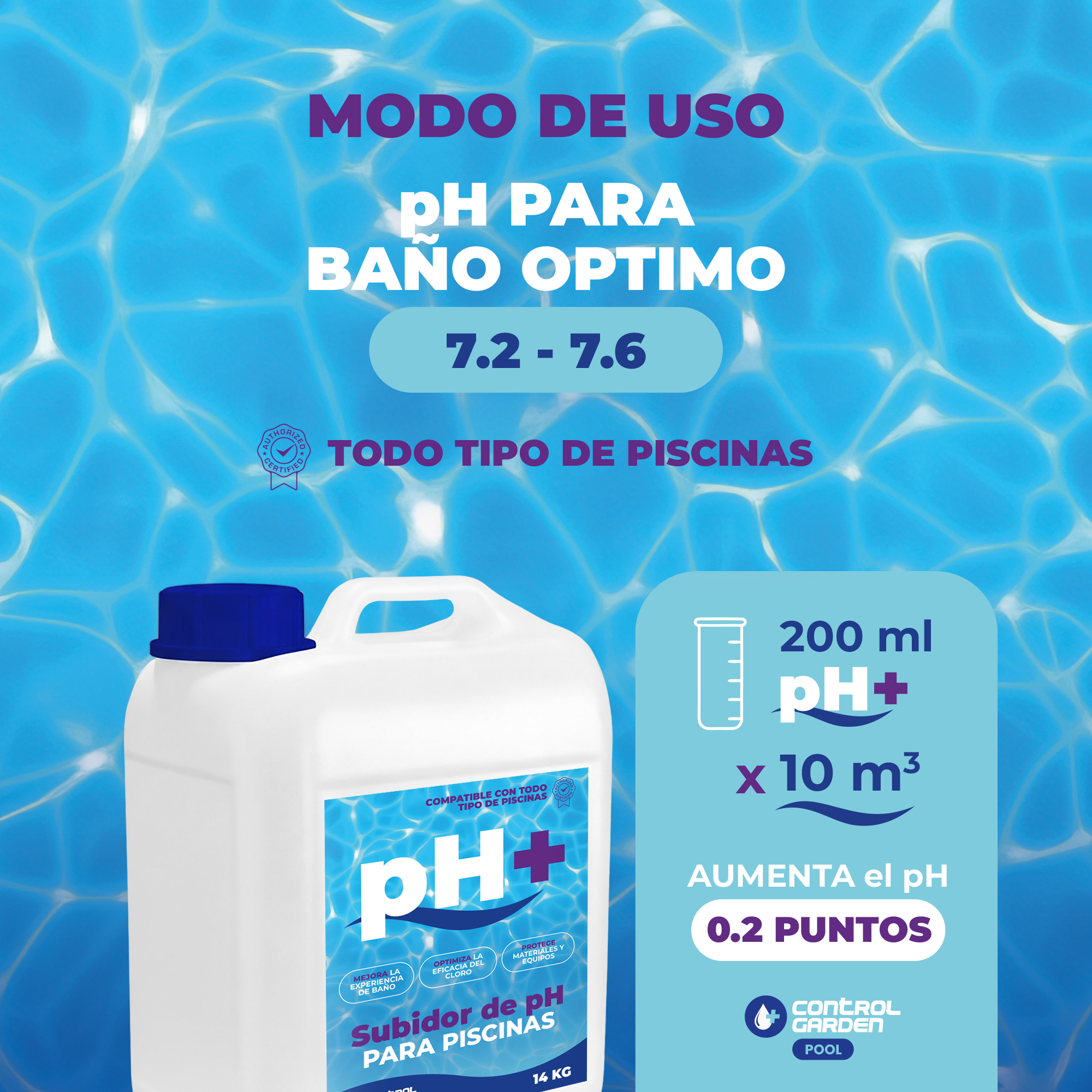 Subidor de pH líquido Control Garden 20L para piscinas grandes · foto 6