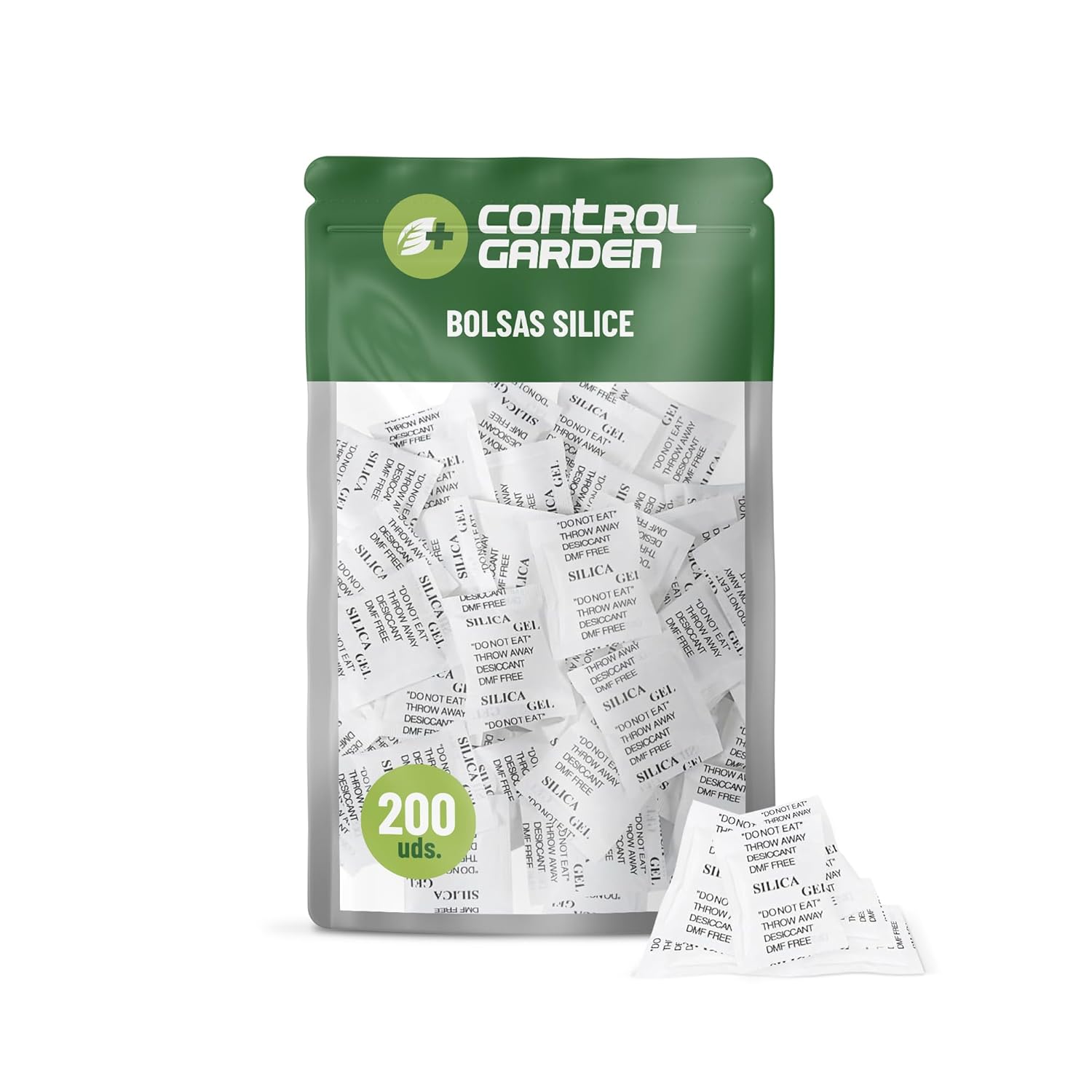 Silica Gel Beutel 1 g · Pack mit 200 Stück · Absorbiert Feuchtigkeit und beseitigt Gerüche