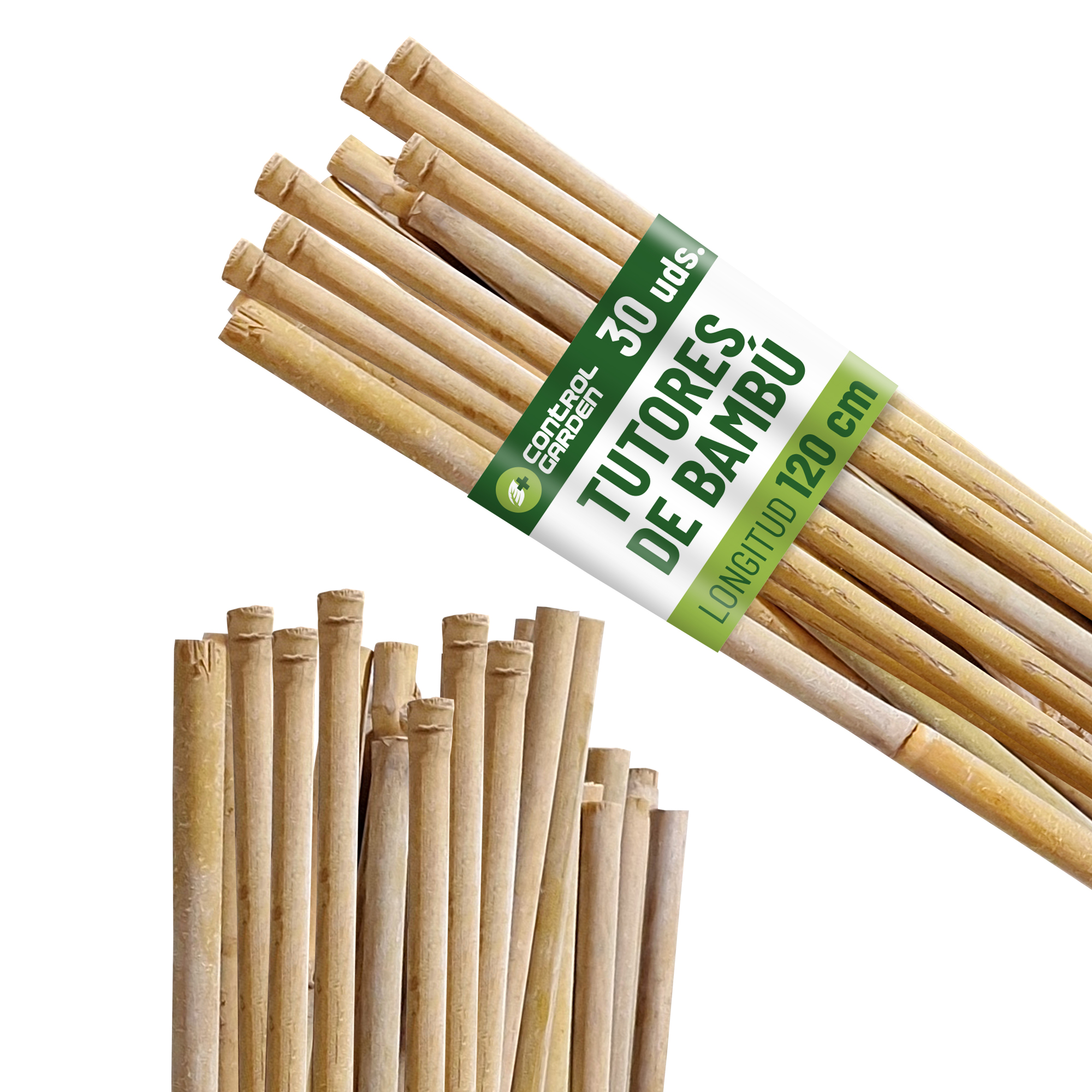 Bambusstangen 120 cm ø100% Natürlich · Pack mit 30 Stück