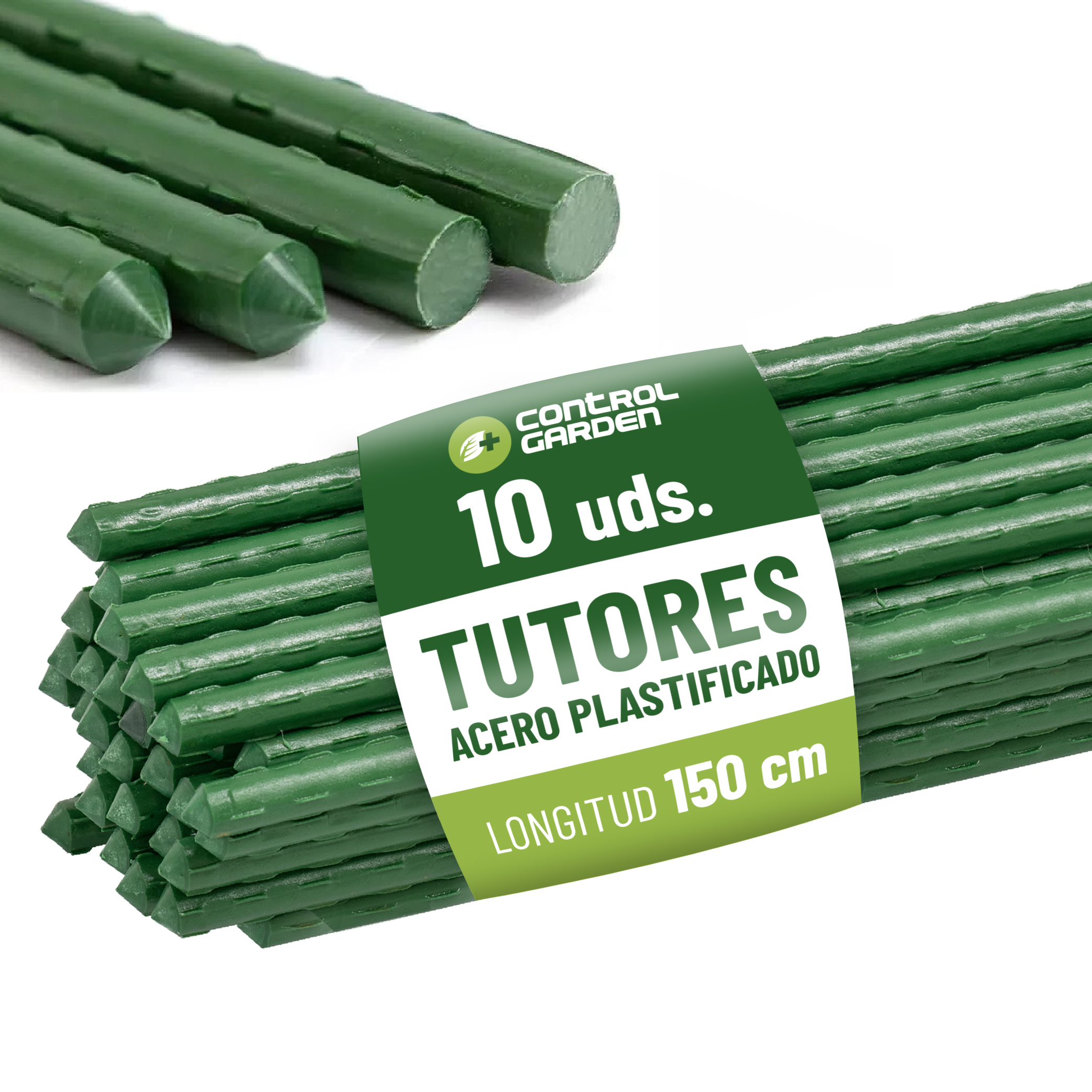 PVC-beschichtete Stahlstützen 150 cm · Pack mit 10