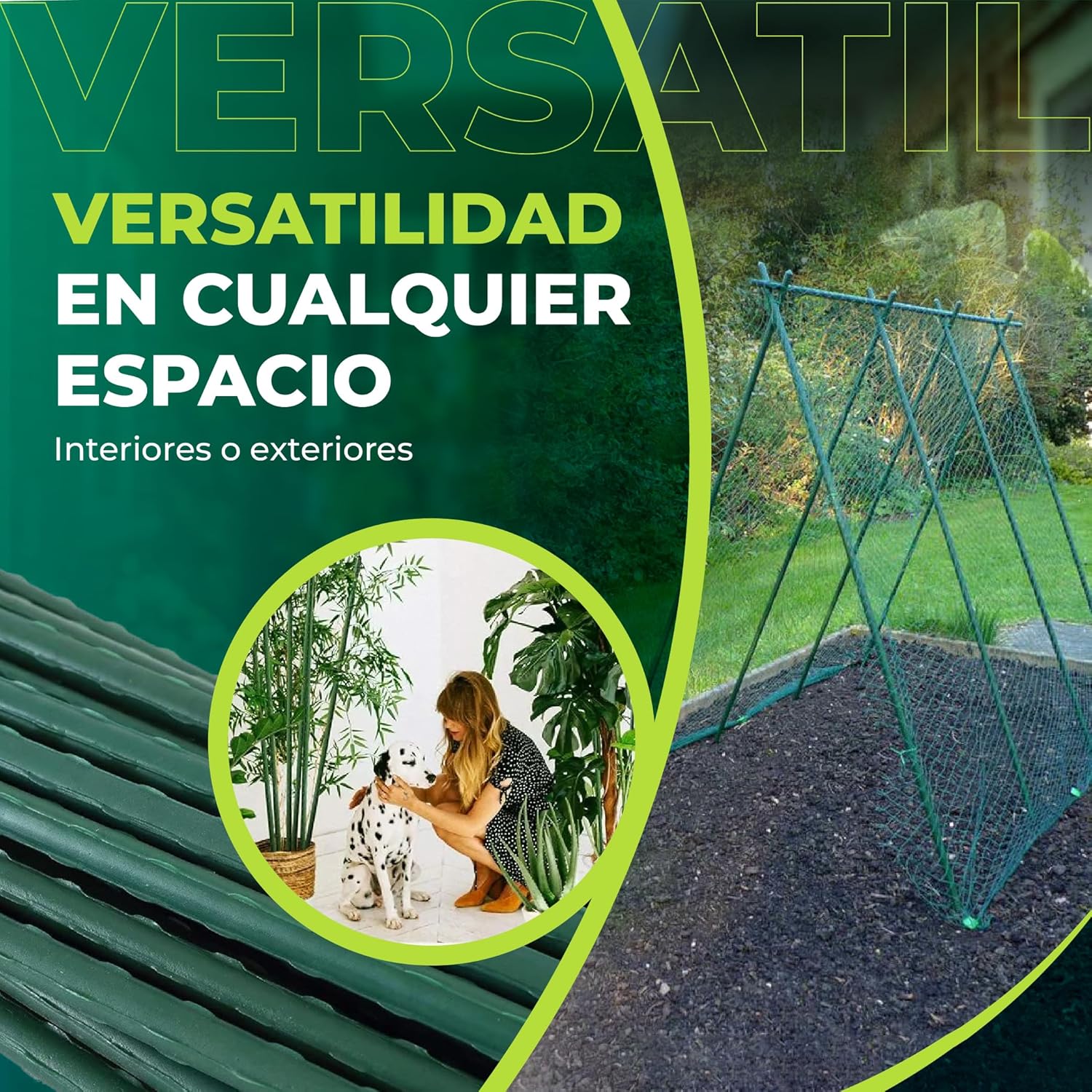 Pack de 30 tutores de acero recubiertos de PVC de 180 cm para soporte de plantas. · foto 4