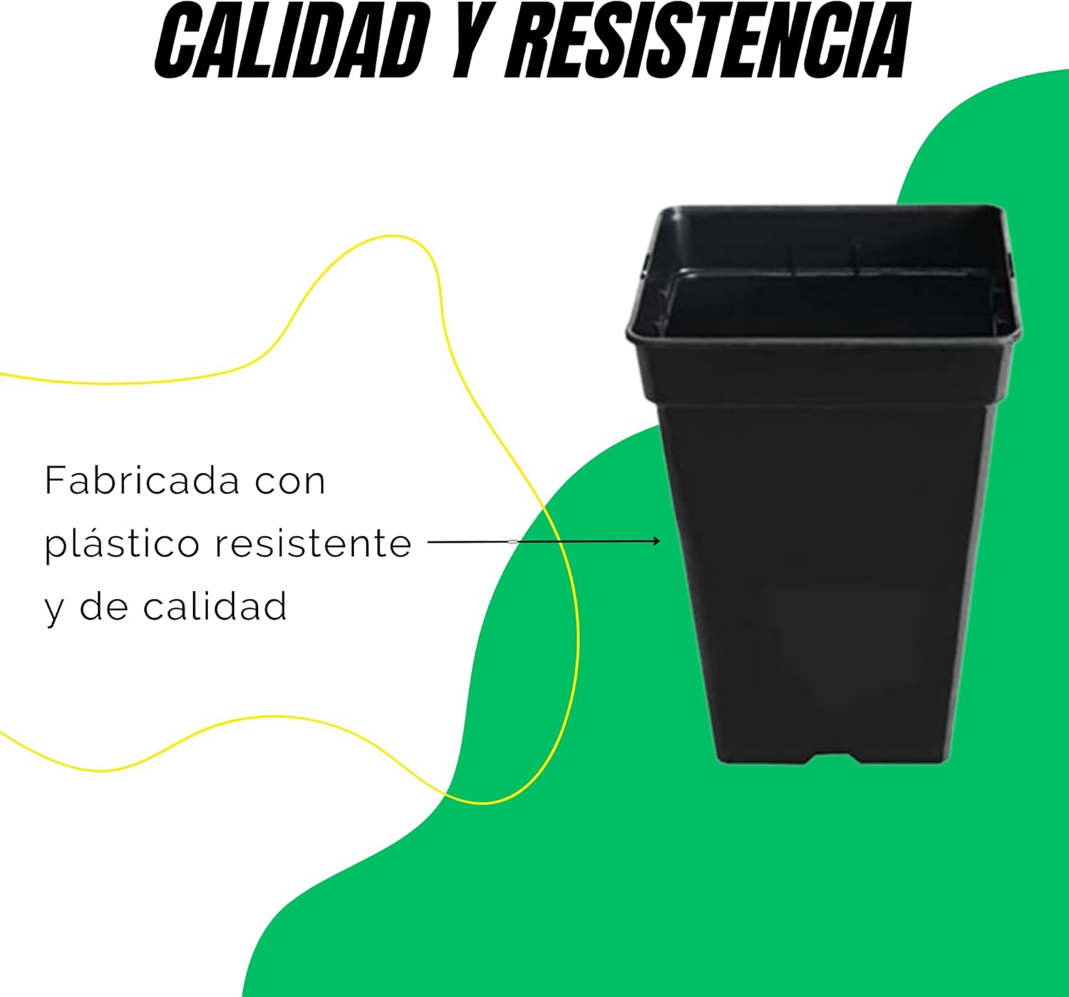 Pack de 20 macetas de plástico de 18 litros para cultivo y jardinería · foto 3